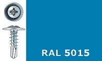 Саморез-клоп с буром 4,2х25 окрашенный, RAL 5015 (небесно-синий)
